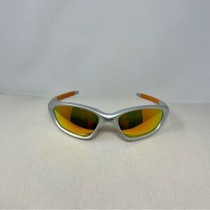 Oakley Sunglasses with Silver Frame and Yellow Lenses